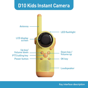 วิทยุสื่อสาร<span class=keywords><strong>เด็ก</strong></span>แบบคู่ รุ่น D22 ชุดรับส่งสัญญาณไร้สายแบบพกพา ของเล่นขนาดเล็ก ระยะไกล 3 กม. วิทยุสื่อสารสองทาง - Product Image 4