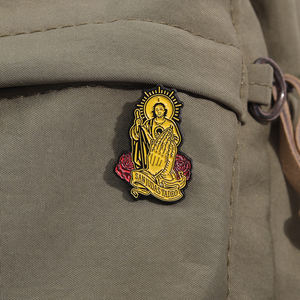 San Judas Tadeo Emaille Pin benutzer definierte Holy Saint Brosche Rucksack Revers Abzeichen Religiöser Schmuck Geschenk für Gläubige Großhandel Lager - Product Image 3