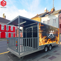 Station de crème glacée et de sandwich personnalisable pour les événements de nourriture de camion de pizza de rue Remorque de camion de nourriture haut de gamme