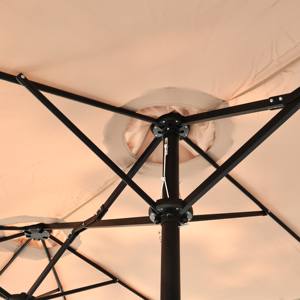 Parasols <span class=keywords><strong>de</strong></span> jardin modernes en acier 100% à manivelle, grands, pour l'extérieur, parasols légers à trois têtes, pour la cour, l'hôtel, le jardin, le café - Product Image 5