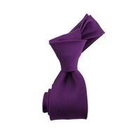 Cravates de mariage personnalisées en gros, faites à la main, élégantes, en soie unie tissée, en gros-grain, fines, 7 cm, violettes, pour hommes