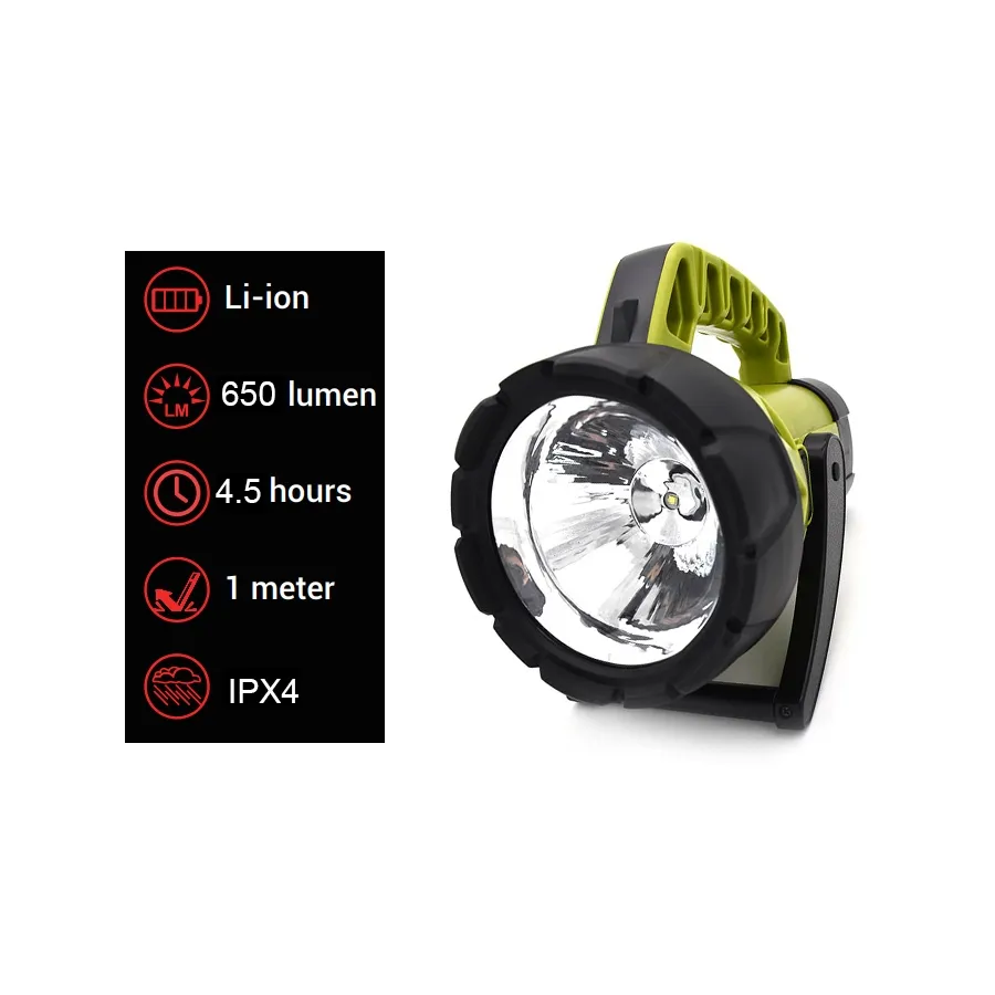 650 Lumen Outdoor Waterproof Rechargeable Hunting Searchlights Led Searchlight Search Light Handheld