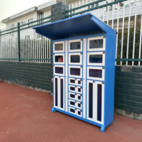 Casier intelligent modulaire assemblé avec serrure électronique pour le rangement des effets personnels des étudiants et des articles de sport à louer sur le campus