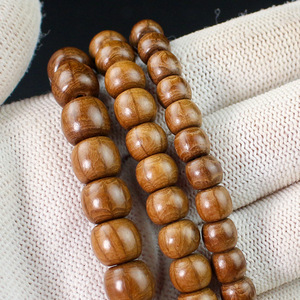 Bracelet en bois à six perles, 108 perles, bois de la Montagne Wutai pour la tamerie du dragon, pour le jeu et la collection, vente en gros de perles en bois - Product Image 3