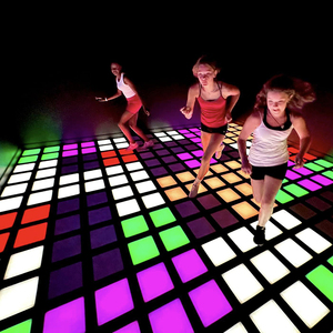Hot Selling Active Game LED Floor Dance Floor 30x30cm Game Room Team Building Interactive Room LED Interact Floor - Product Image 1