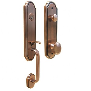 Serrure de porte de luxe de style européen en or pur 24 carats pour chambre, villa, hôtel, salle de réunion - Product Image 3