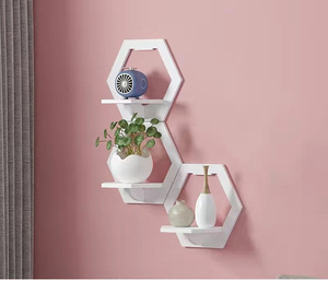 Support mural en bois sans perçage <span class=keywords><strong>pour</strong></span> fleurs, panneau suspendu <span class=keywords><strong>pour</strong></span> salon, étagère de rangement <span class=keywords><strong>pour</strong></span> sacs, décoration de chevet - Product Image 1