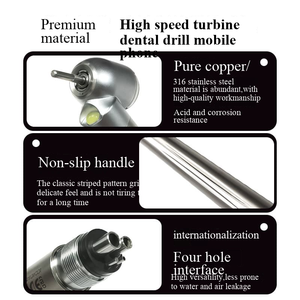 Tay khoan nha khoa với ánh sáng để nhấn răng khôn bị ảnh hưởng nhổ răng nha khoa 45 độ độ cao tay khoan tốc độ cao - Product Image 6