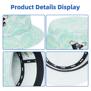 Chapeau <span class=keywords><strong>de</strong></span> soleil personnalisé pour enfants, chapeau <span class=keywords><strong>de</strong></span> pêcheur unisexe pour garçons et filles, protection UPF <span class=keywords><strong>50</strong></span>+, large bord, coton, plage, natation, extérieur - Product Image 2