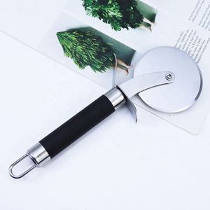 <b>Plastic</b> Handle 430 Stainless Steel Stove Kitchen Household Baking Single <b>Wheel</b> Pizza Knife - Product Image 2