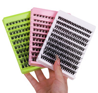 Extensions de cils DIY style européen, faux cils en grappe, naturels, effilés, volume intense, cils inférieurs segmentés, bande de maquillage 40P