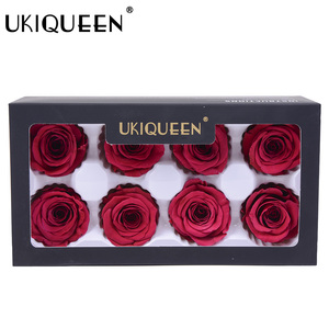 UKIQUEEN-flor azul eterna preservada inmortal de larga duración, rosa para San Valentín de una parada, 4-5cm, venta al por mayor - Product Image 2