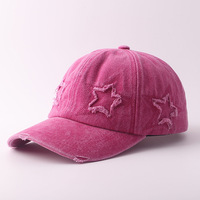 Gorras Personalizadas al por Mayor, 100% Algodón, Estilo Vintage Lavado, con Parche de Estrella, Gorra de Béisbol, Estilo Casual Europeo Americano, Gorra Desgastada, para Viajes al Aire Libre, Venta al por Mayor