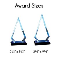 Noble fabricante al por mayor barato corte personalizado pico acrílico oro azul serie deportes personalizado logotipo trofeo premios