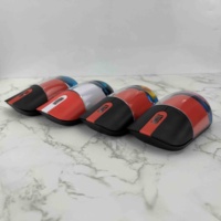 Ratón Inalámbrico Mágico Aqua Liquid Topo con Forma de Orca, USB, Resistente al Agua, Acrílico, con Batería AAA, 2 Unidades, 2.4Ghz, para Halloween