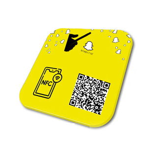 Carte de médias sociaux de la puce RFID de l'époxy 13.56MHz NFC 213 de taille personnalisée pour <span class=keywords><strong>Snapchat</strong></span> - Product Image 1