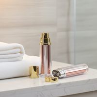 Emballage en matériau ABS à la vente chaude pour cosmétiques, emballage de crème cosmétique de luxe double 15 ml, flacon en plastique à deux compartiments