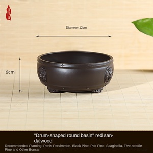Pot de fleurs créatif en résine respirante, en forme de tambour, épaissi, durable, de style chinois moderne, <span class=keywords><strong>pour</strong></span> plantes grasses et bonsaïs, à poser au sol - Product Image 6