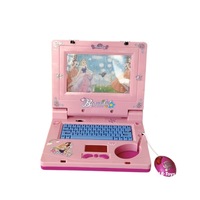 Tablet Simulasi Kartun Anak, Mainan Edukasi Bahasa Inggris Plastik dengan Lampu & Musik, Buku Tulis Anak