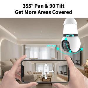 Caméra de surveillance de sécurité intelligente sans fil WiFi intérieure 360° Tuya <span class=keywords><strong>Ampoule</strong></span> - Product Image 4