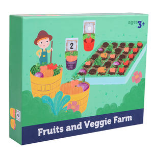 Juguete educativo Montessori, simulación de madera, granja, plantación de frutas y verduras, clasificación de colores, cognición, conteo de números, juego divertido - Product Image 6