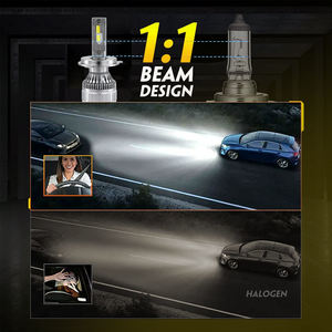 หลอดไฟหน้ารถยนต์ LED ควบคุมผ่านแอพพลิเคชั่น ขายส่งจากโรงงาน กำลังไฟ 65W 12V 2400LM แสงสโตรบ 3000K-6000K สองสี กันน้ำ สำหรับขับขี่ - Product Image 6