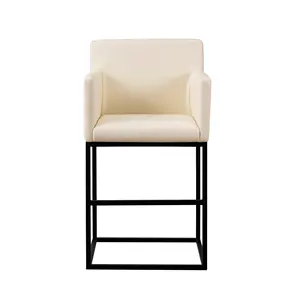 Silla de altura de mostrador blanca con estilo moderno y minimalista, taburete de Bar, taburetes de mostrador de cocina, sillas de Bar de asiento