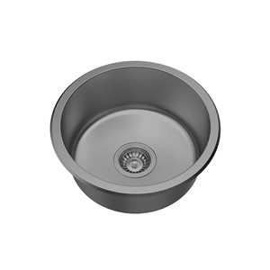 Fregadero de Cocina de Barra Impermeable de Una Sola Cubeta, Diseño Curvo Liso y Completo, Troquelado Profundo, Personalizado, de Montaje Inferior - Product Image 4