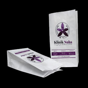 Sac en papier de <span class=keywords><strong>pharmacie</strong></span> d'impression de gravure de prescription Rx Medicine sac en papier kraft blanc pour la médecine - Product Image 4