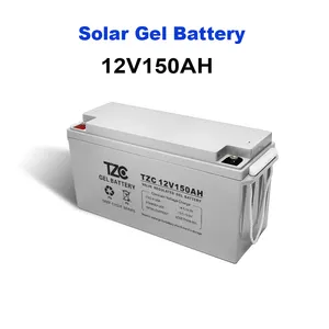 Bateria solar Gel 12 v 150ah 12 volts recarregável chumbo ácido baterias por atacado para o sistema solar