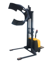 Chariot élévateur transpalette électrique 1T 2T 4m 6m avec pince à palettes, batterie lithium-ion, pneus pneumatiques, fourche 1220mm