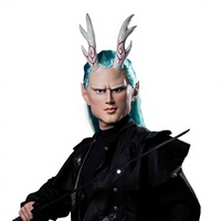 Masques en plastique Roi Dragon de la Mer de l'Est, thèmes Fantaisie & Science-fiction Ao Guang & Ao Run, pour soirées danse TikTok et accessoires de selfie