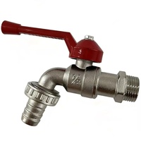 Article très vendu : Robinet d'eau domestique en alliage de zinc nickelé, connecteurs de 4 à 6 pouces ; Robinets pour tuyau d'arrosage de jardin