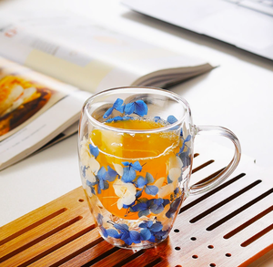 Tasse à petit-déjeuner simple à double paroi, créative, pour café, jus, lait, avec poignée, cadeau de vacances - Product Image 1