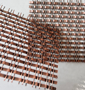 Cloison décorative élégante en tissu et métal tressé bronze antique – Parfaite pour séparer les espaces - Product Image 2