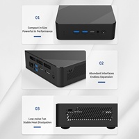 Casing PC Desktop Mini-ITX LCFC-P02, Casing Komputer Mini Horizontal Plastik Kecil dengan Kipas, Tersedia