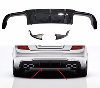 Diffuseur arrière authentique style C63 AMG pour Mercedes Benz Classe C W204 LCI 2011-2014 Sport