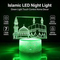 Lampe de chevet LED à télécommande, design moderne de camion, base ronde en acrylique, lumière blanc chaud/7 couleurs, vente chaude