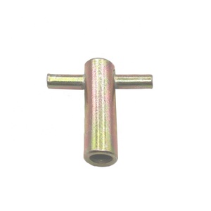 Insert de béton en acier au carbone à queue pleine, douille de levage pour tuyaux, trou transversal, zingué brillant, filetage M8, certifié CE - Product Image 1