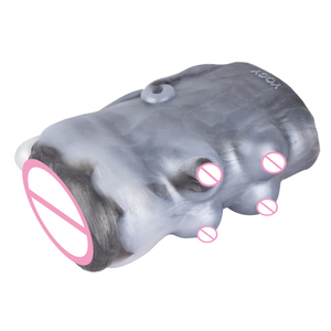 Vendita di prodotti Super morbidi e realistici masturbatori di latte mucca maschio in Silicone Stroker fantasia 2 in 1 portatile morbido maschio masturbatore Stroker - Product Image 4