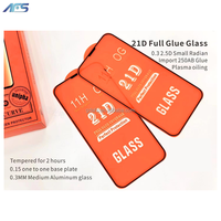 Protection d'écran en verre trempé 9H 21D de haute qualité, couverture intégrale, étanche, 99% transparente, anti-huile pour téléphone portable
