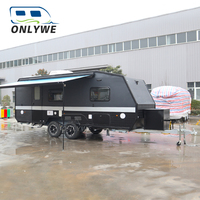 ONLYWE Camping-car tout-terrain populaire, remorque de camping tout-terrain 4x4, cadre en aluminium, camping-car, remorque tout-terrain