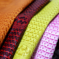 HS HS1347 Tissu en cuir PVC gaufré brillant effet crocodile, imperméable, résistant aux taches, accessoires, couleur personnalisée