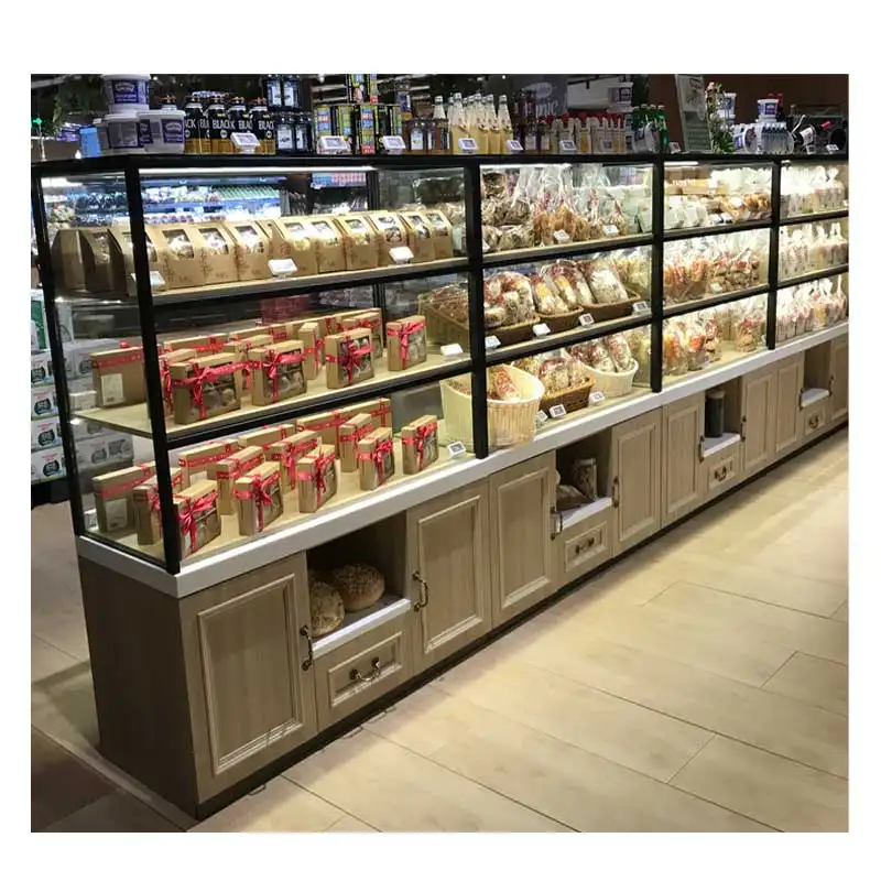 China Fabriek Goedkope Display Rack Voor Brood En Dessert/Bakkerij Showcase