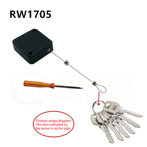 Ruiwor rw1705 công cụ cờ lê chống mất cáp có thể thu vào phích định vị máy sấy tóc chống mất kéo hộp chìa khóa có thể thu vào Tether - Product Image 5