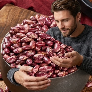 Frijoles morados moteados PSKB de origen <span class=keywords><strong>chino</strong></span>, limpios con máquina Sortex, de forma alargada, para venta al por mayor - Product Image 5