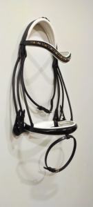 บังเหียนขี่ม้าหนังแท้พร้อมตะเข็บแฟนซีบังเหียนขี่ม้าหนังแท้ทนทานสไตล์ตะวันตกพร้อมโลโก้ที่กำหนดเอง - Product Image 4