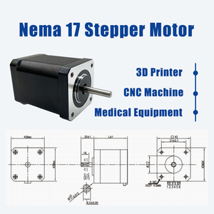 Holry <span class=keywords><strong>NEMA</strong></span> <span class=keywords><strong>17</strong></span>มอเตอร์สเต็ปปิ้งไฮบริดแบบสองเฟส16 NCM <span class=keywords><strong>0.9</strong></span>องศา42มม. สำหรับเครื่องเย็บปักถักร้อย - Product Image 2