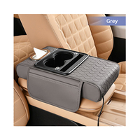 Boîte d'accoudoir de voiture multifonctionnelle de luxe multicolore avec chargeur intégré pour porte-gobelet et rangement de téléphone
