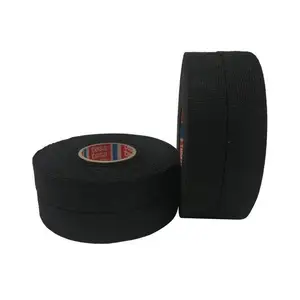 tesa high heat harness pet flannel tape tesa 51618 black polyester fleece automotive wire harness flannelette tape